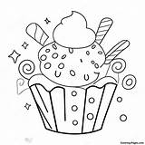 Cheerful Cupcake With Sprinkles Coloring Page  Pagescom sketch template