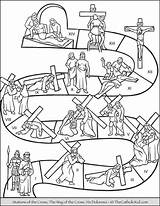 Stations Of The Cross For Kids  Catholic Coloring Page Downloads sketch template