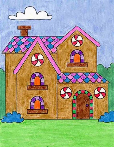 How To Draw Gingerbread House Drawing How To Draw A Gingerbread House | Images and Photos finder