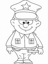 Police Coloring Officer Pages Kids Man Woman Color Sheets Cop Pictures Picture Kindergarten Printable Cute Uniform Policeman Crafts Jobs Career sketch template