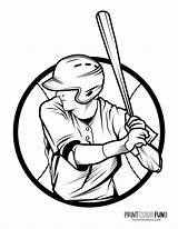 Baseball Coloring Pages Sketch Page sketch template