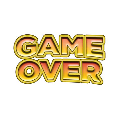 Game Over PNG Image, Game Over Word Effect Transparent Background ...