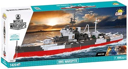 World Of Warships Cobi /3082, HMS WARSPITE 1400 building bricks: Amazon ...