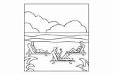 People Sunbathing On A Tropical Beach  Coloring Page SVG Cut By sketch template