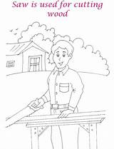 Chain Saw Coloring Page Pages sketch template