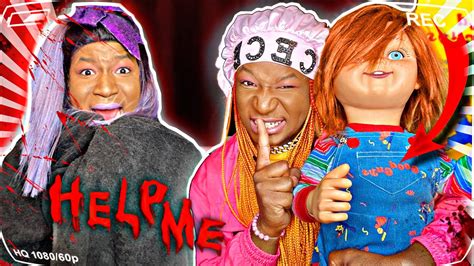 GOOD GUY CHUCKY DOLL PRANK ON LELE!! ( She falls in tub 😰😳 !! ) - YouTube