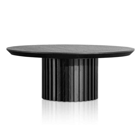 100cm Round Marble Coffee Table with White Base – Valoris Living