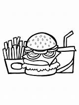 Hamburger coloring pages sketch template