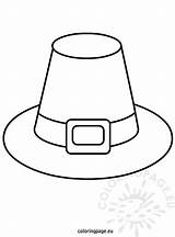 Pilgrim Hat Template – Coloring Page sketch template
