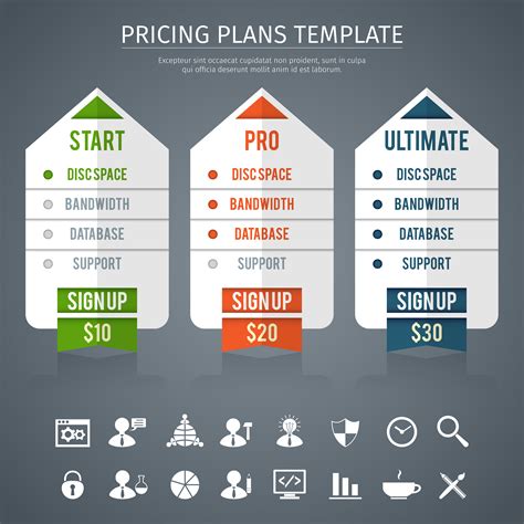 Pricing Plan Template 469876 Vector Art at Vecteezy