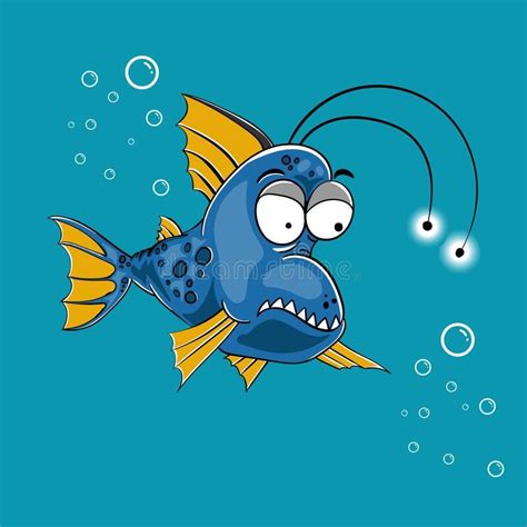 Illustration about Fish lamp vector illustration cartoon stock. Illustration of fish, blue ...