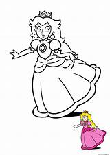 Princess Peach Coloring Page sketch template