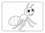 Ant Coloring Pages For Kids  Insect coloring Ants sketch template