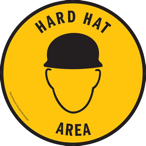 Hard Hat Area Floor Sign