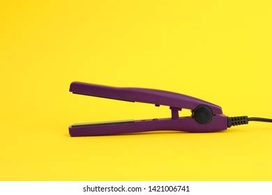 Modern Hair Iron Straightening On Color Stock Photo 1421006741 | Shutterstock