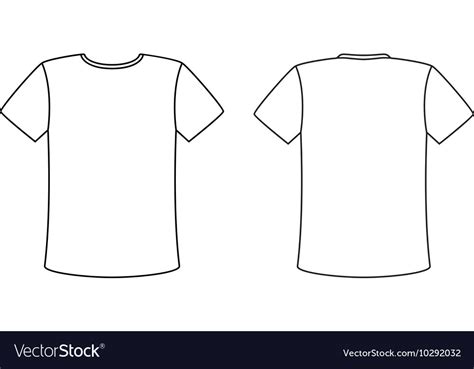 Blank front and back t-shirt design template set Vector Image