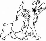 Tramp Coloring Pages Lady Disney Book Dog Printable Scamp Angel  sketch template