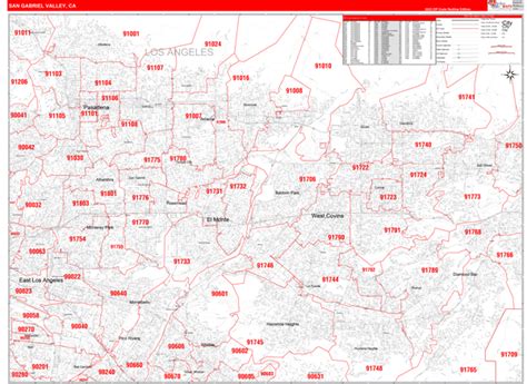 San-Gabriel-Valley Metro Area, CA Map Book - Red Line