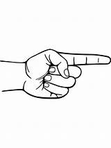 Pointing Hand Coloring Page sketch template