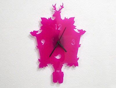 Fuchsia Modern Cuckoo Silhouette - Wall Clock | eBay