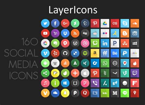LayerIcons Social Media Icons by creativelima on DeviantArt