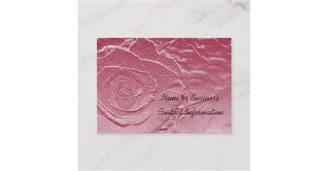 Embossed Look Red Rose Business Card | Zazzle