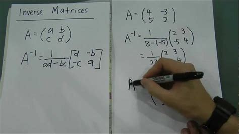 Inverse Matrices (formula) - YouTube