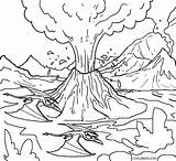 Printable Volcano Coloring Pages For Kids sketch template