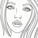 Face Girl Coloring Page  Free Printable Pages sketch template