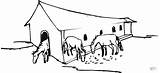 Horse Stable Coloring Pages sketch template