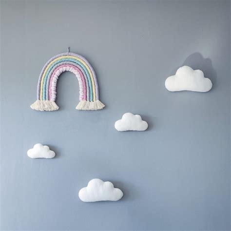 Cloud Wall Decor Set Clouds Wall Hanging White Soft Clouds Cot - Etsy