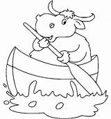 Yak On Boat Coloring Page  Free Printable Pages sketch template
