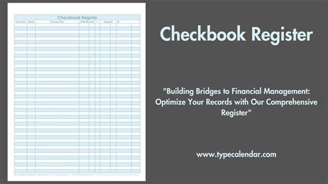 Free Printable Checkbook Register Templates [PDF, Excel]