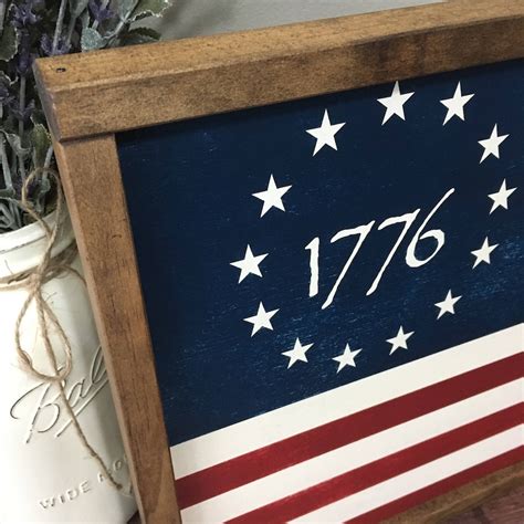 1'x2' Betsy Ross Wooden Flag American Flag Rustic | Etsy