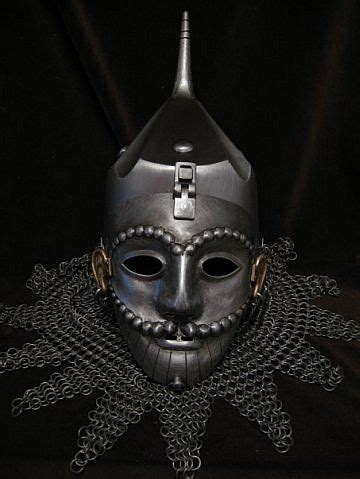 Helmet found in Ukraine at the village Lipovets Kiev region. Steppe-Rus. 13th century. Steel ...