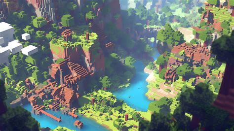 Minecraft Landscape Desktop Wallpaper - Minecraft Wallpaper 4K