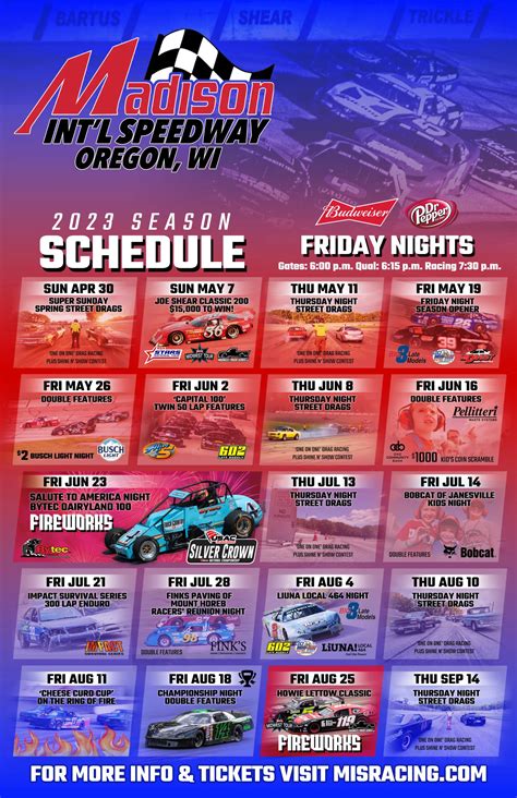 Madison International Speedway 2024 Schedule - validité carte identité