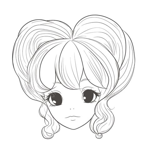 Anime Girl Dessiner Illustration Dune Page De Coloriage De Cheveux ...