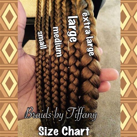 My size chart #boxbraidsstyling | Braid size chart, Box braids sizes ...