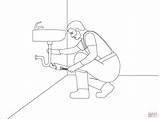 Plumber Coloring Page Free Printable  Nation sketch template