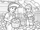 Apple Picking Coloring Pages sketch template