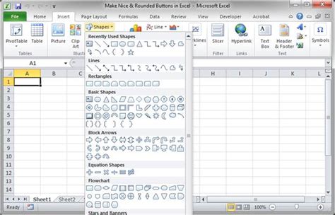 Make Professional Looking Rounded Buttons in Excel - TeachExcel.com