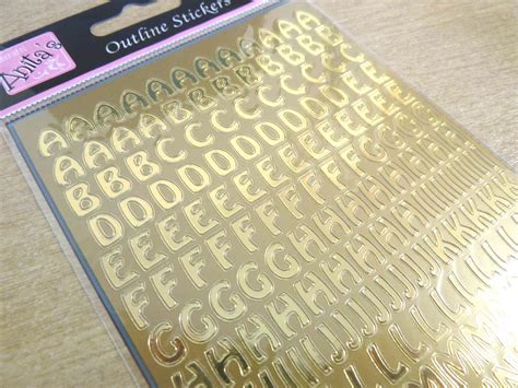 Small Shiny Gold Sticky Adhesive Letters Alphabet Labels Stickers Craft WD-4 | eBay