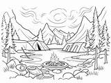 Cozy Campfire Coloring Page  Coloring sketch template