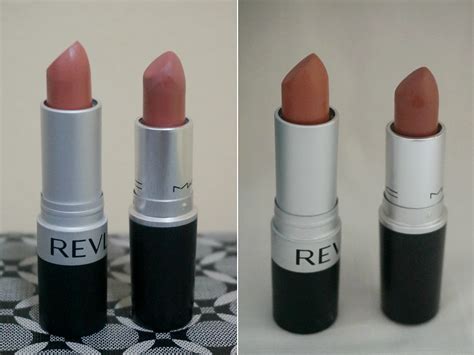 Lipstick Dupe Alert: MAC Velvet Teddy vs Revlon Matte in Mauve It Over - Jello Beans