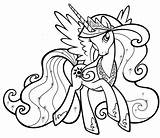 celestia My Little Pony coloring Pages Princess  sketch template