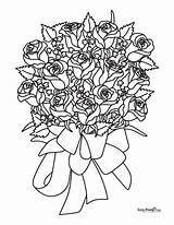 Bouquet Of Roses Coloring Pages sketch template