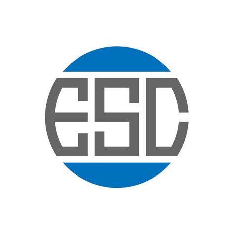 ESC letter logo design on white background. ESC creative initials ...