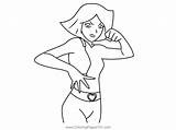 Clover The Valley Girl Coloring Page For Kids  Free Totally Spies sketch template