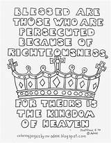 Coloring Beatitudes Theirs Sketch Page sketch template